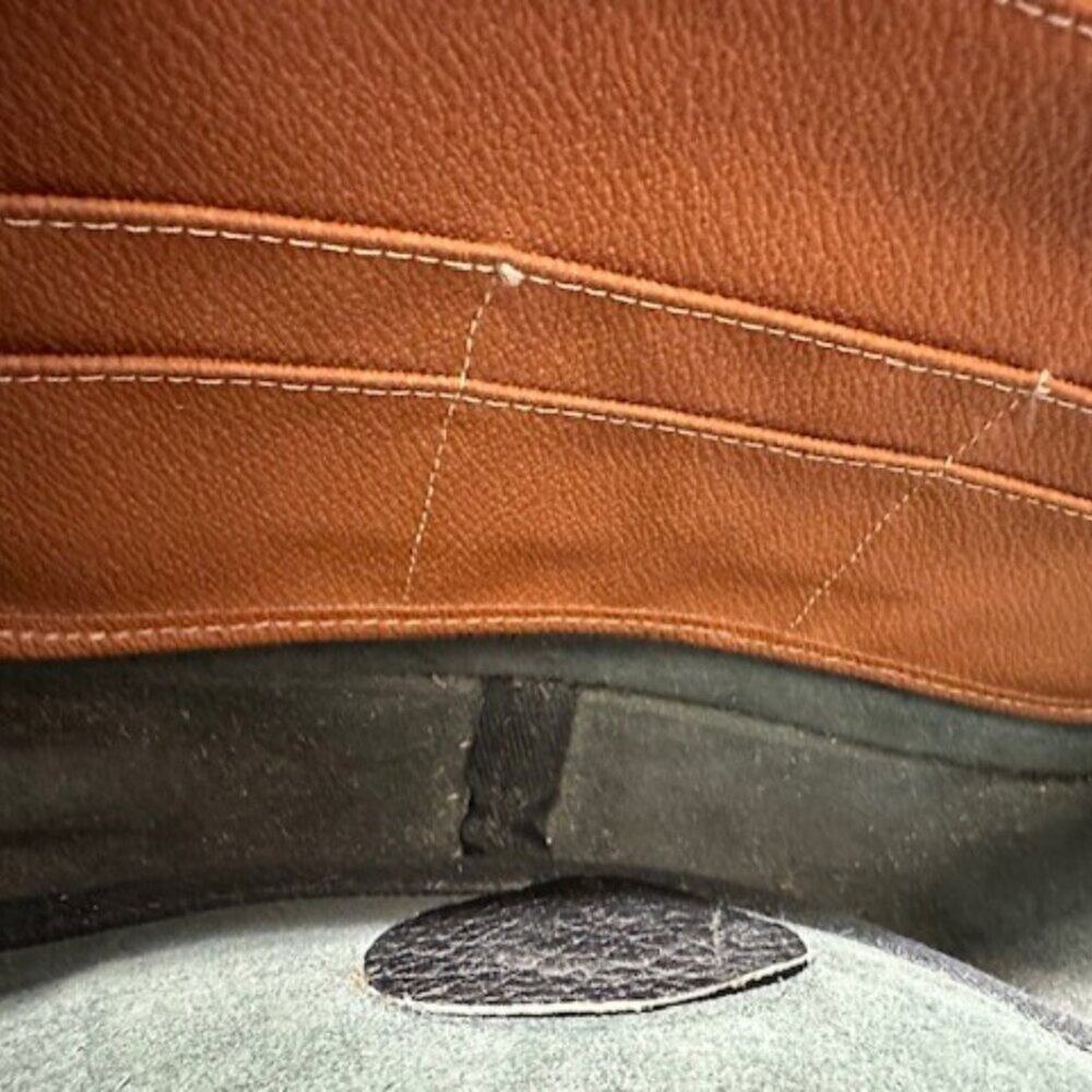 Vintage Dooney & Bourke All Weather Pebbled Leather Shoulder Saddle Bag Purse US - Picture 7 of 16